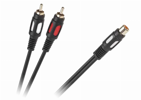 Cablu spliter 1 x RCA mama - 2 x RCA tata, 25 cm