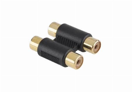 Adaptor RCA-RCA dublu, 2 x mufa RCA mama, auriu