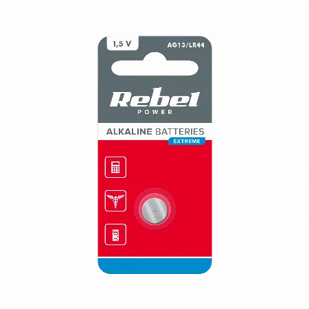 Baterie alcalina Rebel Extreme AG13, 1 buc./blister