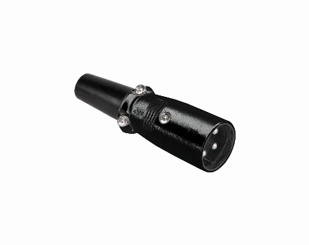 Mufa XLR tata, 3 pini, neagra