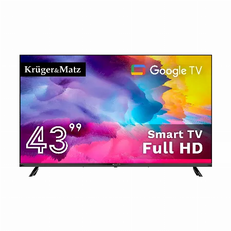 Televizor Smart TV 43 inch Kruger&Matz KM0243FHD-SA cu Google TV