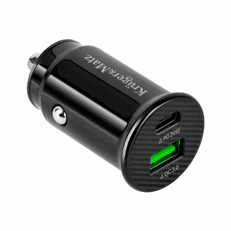 Incarcator auto Kruger&Matz KM0870, 2x USB, 20 W, Quick Charge 3.0 si Power Delivery