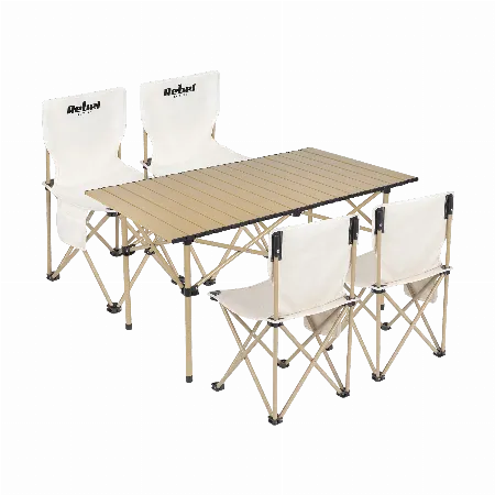 Set turistic, camping: masa + 4 scaune pliabile, Rebel Active
