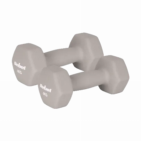 Set 2 gantere neopren HEX 4 kg Rebel Active