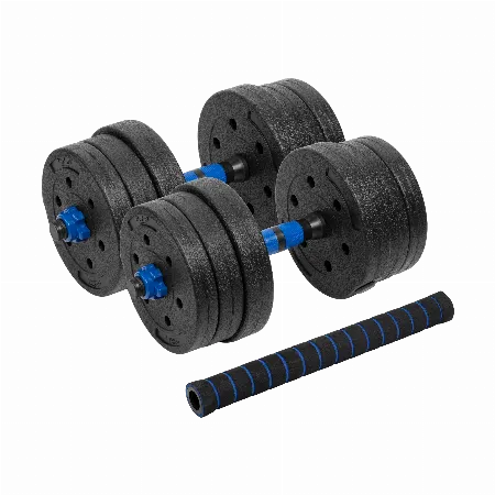 Gantere reglabile bituminoase cu conector 2 x 10 kg Rebel Active
