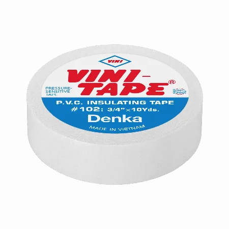 Banda izolatoare PVC VINI #102 alba 19 mm x 10 yd