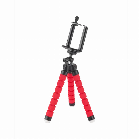 Trepied flexibil pentru telefon si camera Kruger&Matz KM1366-R, rosu