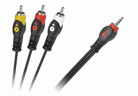 Cablu Jack 3.5 4 poli la 3 RCA, 1.5 m