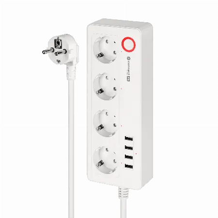 Prelungitor smart 4 prize Schuko 4 USB Kruger&Matz Connect P6 Tuya