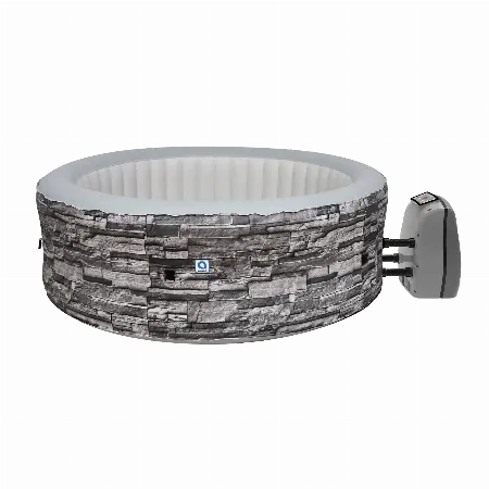 Spa gonflabil de gradina Avenli Nice 6 persoane 204x70 cm, aspect caramida