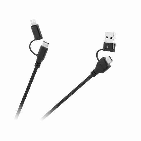 Cablu USB A/C - USB C/Lightning (2+2) 1 m