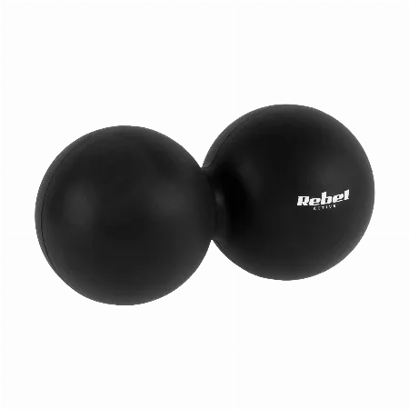 Minge dubla de masaj Rebel Active RBA-3058, silicon, 6,2 cm, neagra