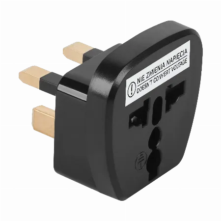 Adaptor priza UK la universal, negru