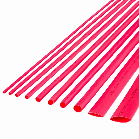 Tub termocontractibil 1,5 mm/1 m rosu, set 10 buc.
