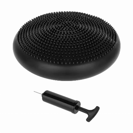 Disc de echilibru senzorial 33 cm cu pompa, negru, Rebel Active
