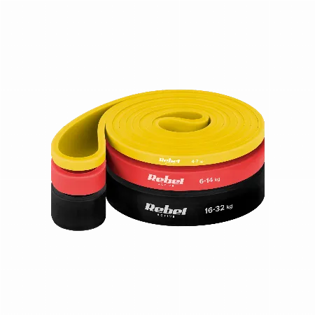 Set 3 benzi elastice latex Power Band Rebel Active 4-32 kg