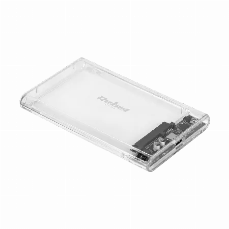 Carcasa transparenta pentru disc 2,5" SATA, USB-C 3.1 Rebel