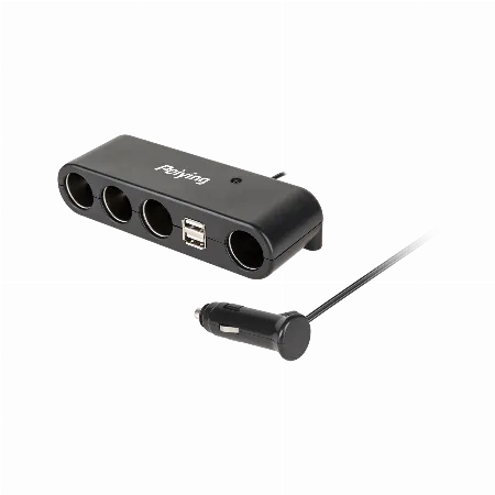 Splitter priza bricheta auto x4 cu port USB si cablu
