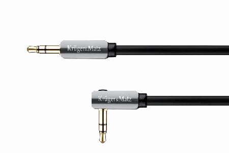 Cablu jack 3,5 mm stereo cu mufa unghiulara, 1 m, Kruger&Matz