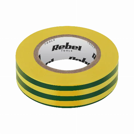 Banda izolatoare adeziva Rebel 0,13 mm x 19 mm x 10 yd, galben-verde