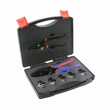 Set cleste de sertizare pentru electricieni cu 5 falci interschimbabile