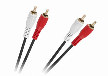 Cablu audio 2 RCA - 2 RCA 1,5 m negru