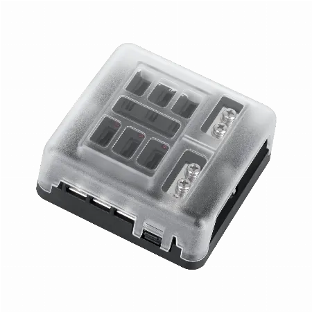 Bloc 6 sigurante auto 19 mm cu sina negativa si LED