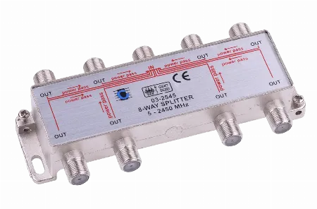 Splitter 8 cai power pass 5-2450 MHz
