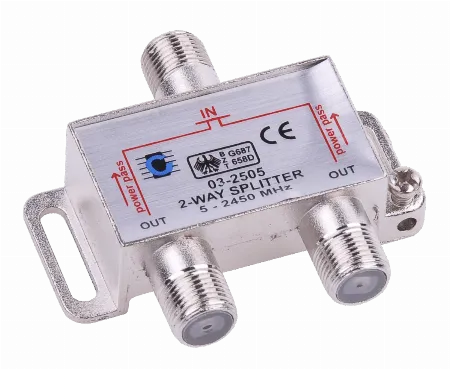 Splitter 2 cai power pass 5-2450 MHz