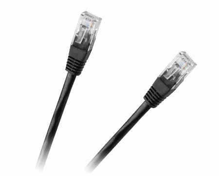 Patchcord UTP Cat 6e CCA negru 0,5 m