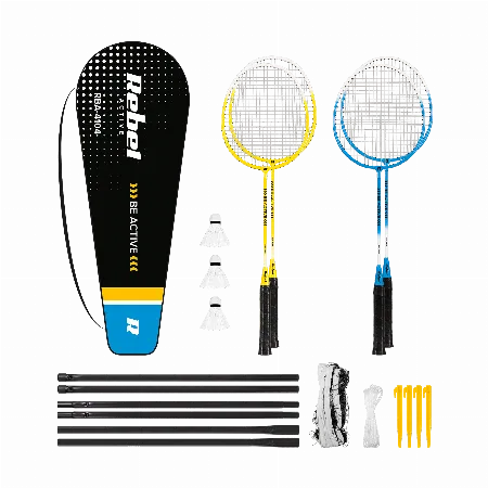 Set badminton cu fileu Rebel Active