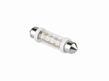 Bec auto LED 12V T10x42, baza Sv8.5, alb