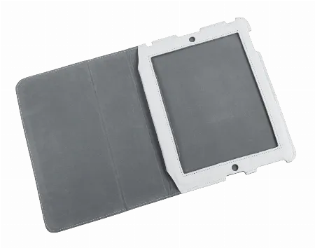 Husa alba din piele naturala pentru Apple iPad 2