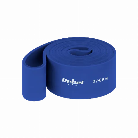 Banda elastica pentru exercitii TPE Power Band PT-6, albastra 27-68 kg Rebel Active