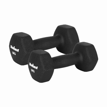 Gantere HEX din fonta cu acoperire din neopren, set 2 x 6 kg REBEL ACTIVE