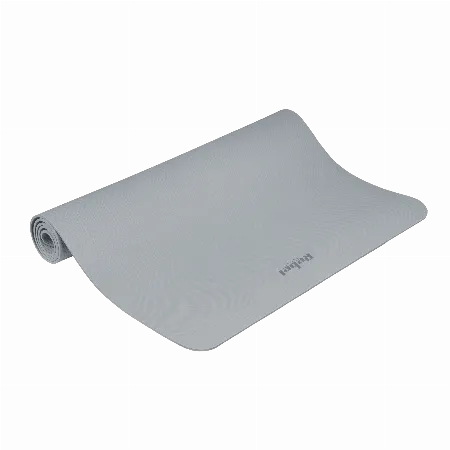 Mata gimnastica yoga pilates fitness 200x115 cm, grosime 1 cm, TPE, gri Rebel Active