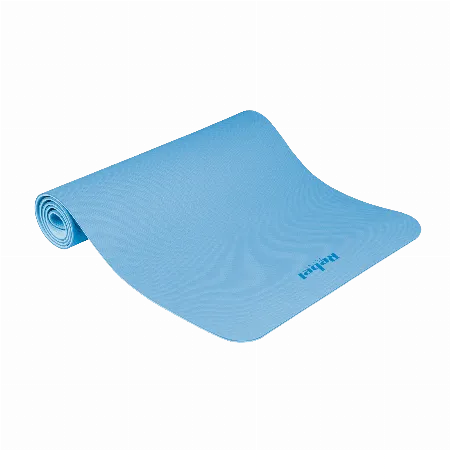 Mata gimnastica 183x61 cm, grosime 6 mm, TPE, albastra, Rebel Active