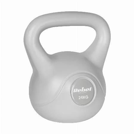 Kettlebell bituminos 24 kg gri REBEL ACTIVE