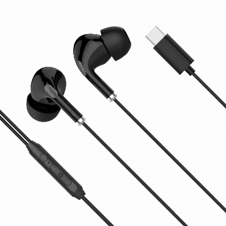 Casti in-ear cu microfon Kruger&Matz C1, USB-C, negre