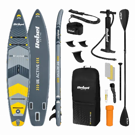 Set placa SUP gonflabila Rebel Active RBA-4512 Touring 381x81x15 cm
