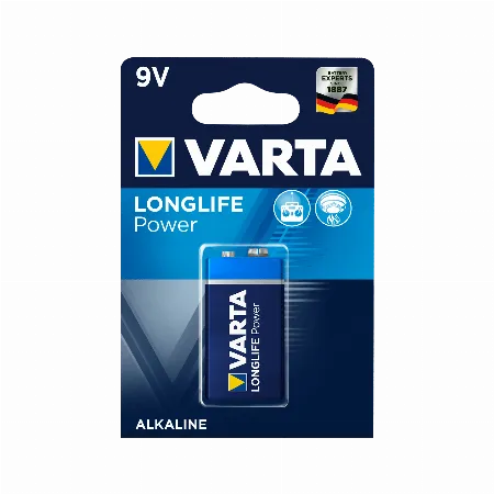 Baterie alcalina VARTA Longlife 9V, 1 buc.