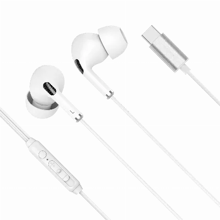 Casti in-ear cu microfon Kruger&Matz C1 alb USB-C