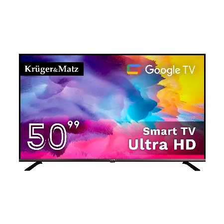 Televizor smart TV Kruger&Matz KM0250UHD-G2 50 inch cu Google TV