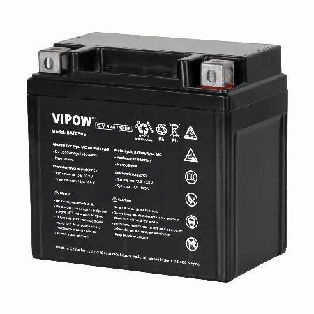 Acumulator VIPOW tip MC pentru motociclete 12V 5Ah