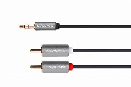 Cablu jack 3.5 mm stereo - 2 x RCA, 1 m Kruger&Matz Basic