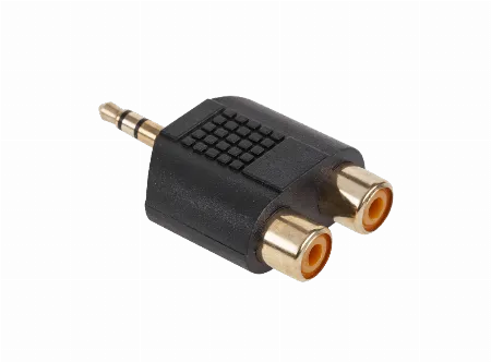 Adaptor jack 3.5 mm tata la 2x RCA mama, aurit