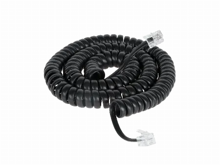 Cablu telefonic spiralat negru 4.27 m