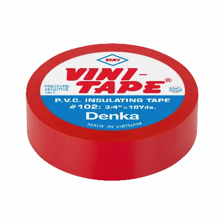 Banda izolatoare PVC VINI-Tape #102 rosie, 19 mm x 10 yd