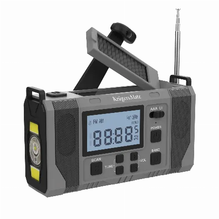 Radio solar multifunctional Kruger&Matz KM0838 cu powerbank 10000 mAh