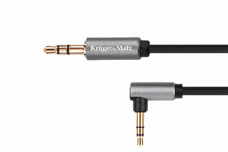 Cablu jack 3.5 mm stereo cu capat unghiular, 1 m, Kruger&Matz Basic